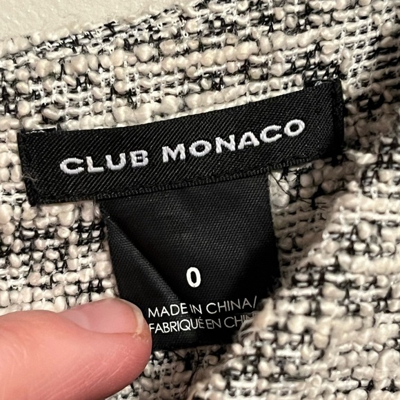 Club Monaco Textured Knit Tweed Short Sleeve Sheath Dress with Pockets Size 0 - Picture 7 of 11